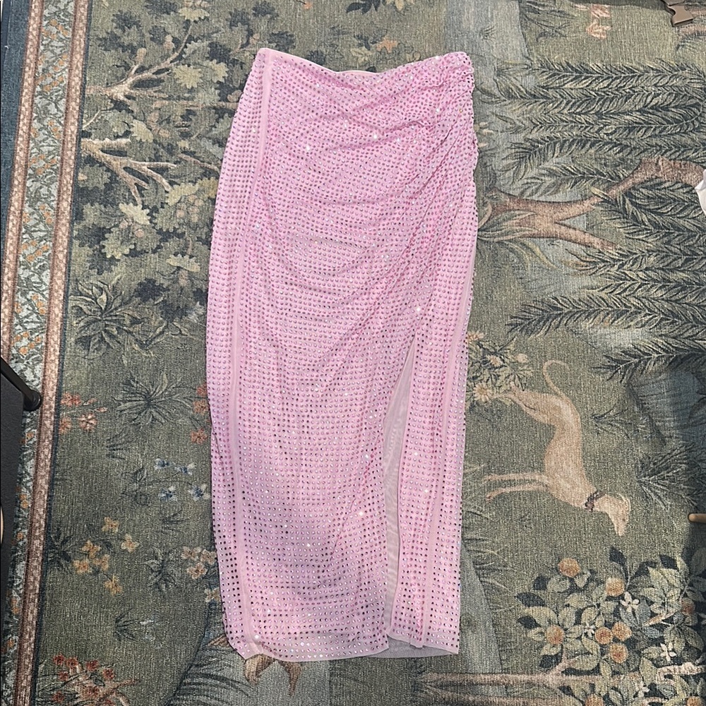 Self portrait Pink Sequin Skirt cover up